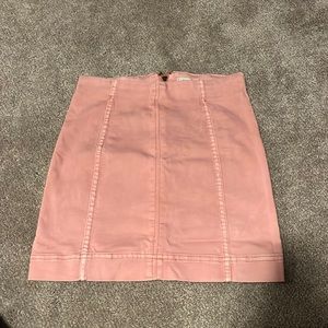 Pink mini skirt